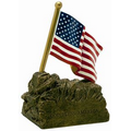 U.S. Flag, Full Color Resin Sculpture - 4"